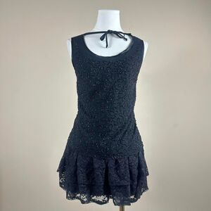 Black Beaded Whimsigoth Dark Fairy Tank